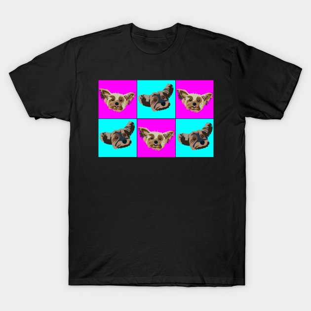 Yorkie Pop Art T-Shirt by Design Garden